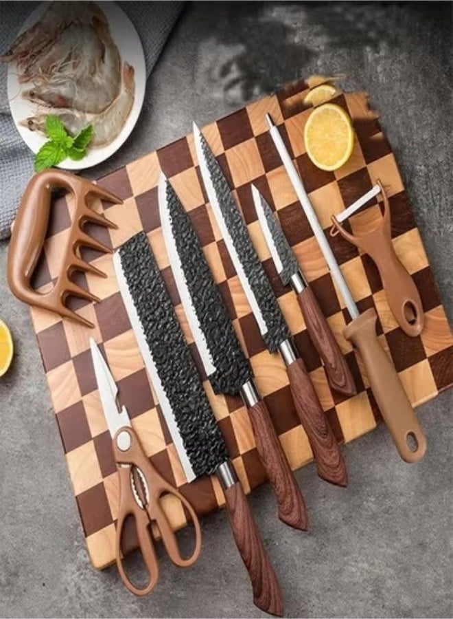 Knife Set Blades with High Stainless Steel Kitchen Knives Sets Ideal for chopping slicing - Image 1